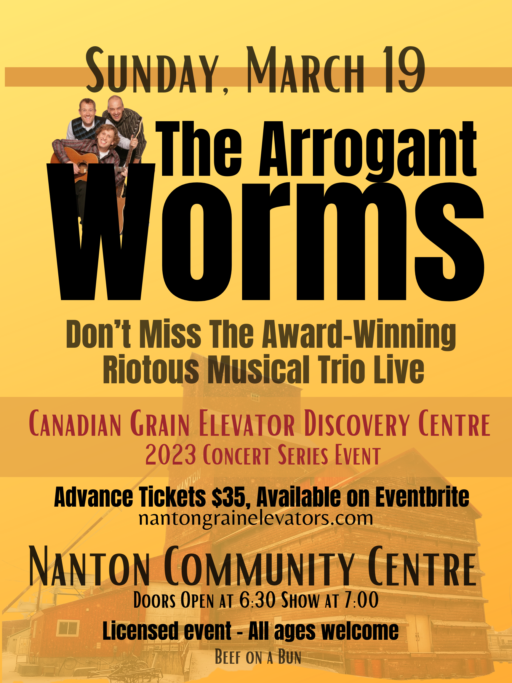The Arrogant Worms March 19 in Nanton